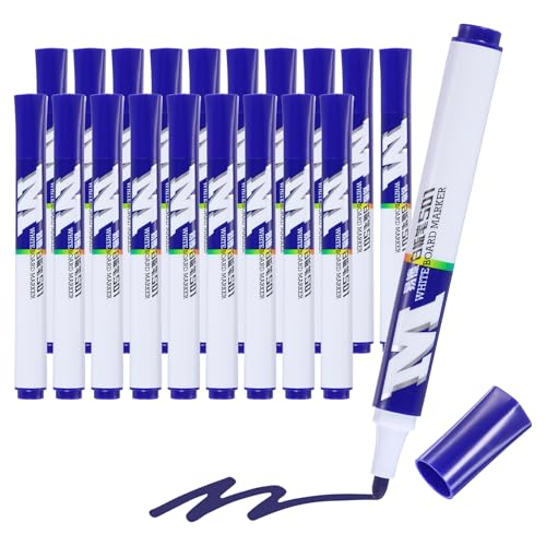 M&G Trockenabwischbare Marker 20 Stückung Riechensarme Whiteboard-Marker mit feiner Spitze für Klassenzimmer Büro Besprechung Zuhause Blau M&G Trockenabwischbare Marker 20 Stückung Riechensarme Whiteboard-Marker mit feiner Spitze für Klassenzimmer Büro Besprechung Zuhause Blau von M&G
