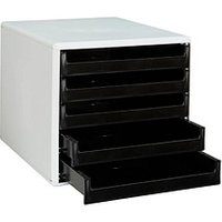 AKTION: M&M Schubladenbox  schwarz 30050901, DIN A4 mit 5 Schubladen von M&M