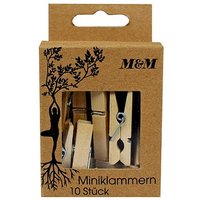 M&M Holzklammern holz 10 Stück, 1 Pack von M&M