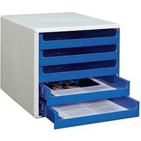 M&M Schubladenbox  blau 30050911, DIN A4 mit 5 Schubladen von M&M