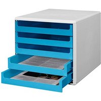 M&M Schubladenbox  ocean-blue 30050961, DIN A4 mit 5 Schubladen von M&M