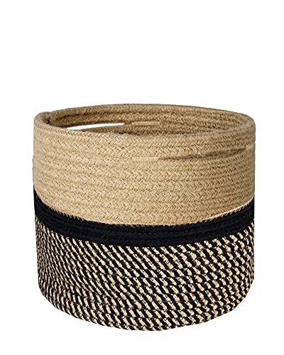 Juteseil gewebter Pflanzkorb – 28 cm – Muttertagsgeschenk – Beige & Schwarz Mehrzweck-Weiden-Aufbewahrungskorb für Heimdekoration, Zimmerpflanzen, Wäsche & Einzugsgeschenke – perfekt für Juteseil gewebter Pflanzkorb – 28 cm – Muttertagsgeschenk – Beige & Schwarz Mehrzweck-Weiden-Aufbewahrungskorb für Heimdekoration, Zimmerpflanzen, Wäsche & Einzugsgeschenke – perfekt für von M & R HOME JUST RELAX