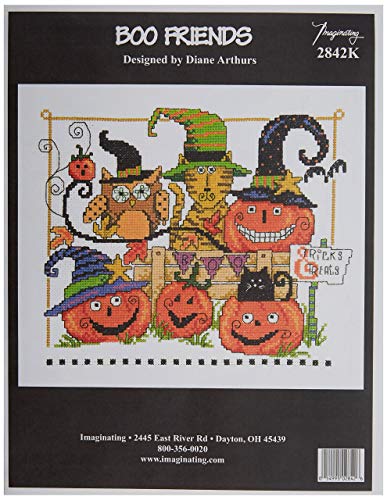 M & R Technologies Boo Friends Kreuzstich-Set, 22,9 x 19,1 cm, 14 Stück, Acryl, Mehrfarbig, 1.01x22.86x30.48 cm von M & R Technologies