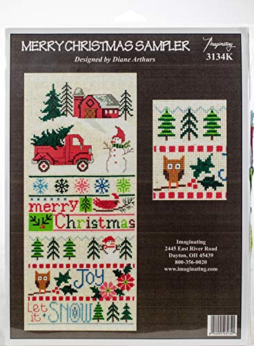 M & R Technologies Imaginating Counted Cross Stitch Kit 5.5"X13"-Merry Christmas Sampler (14 Count) von M & R Technologies