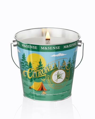 M&SENSE Citronella Kerze Outdoor 550g, Pfeffer & Minze Kerzenduft, Sojawachs, 110h Brenndauer Natürliche Duftkerze für draußen mit Citronella, Mint Kerze für Sommer Garten Grill Terrasse M&SENSE Citronella Kerze Outdoor 550g, Pfeffer & Minze Kerzenduft, Sojawachs, 110h Brenndauer Natürliche Duftkerze für draußen mit Citronella, Mint Kerze für Sommer Garten Grill Terrasse von M&SENSE