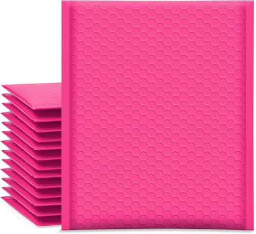 Luftpolster-Versandtaschen, metallische Folie, wasserdicht, selbstklebend, Versand, Gold, Silber, Schwarz oder Rosa, gepolsterte Umschläge für Versandverpackung, Rosa, 220 x 270 mm, 100 Stück Luftpolster-Versandtaschen, metallische Folie, wasserdicht, selbstklebend, Versand, Gold, Silber, Schwarz oder Rosa, gepolsterte Umschläge für Versandverpackung, Rosa, 220 x 270 mm, 100 Stück von M7 Packaging