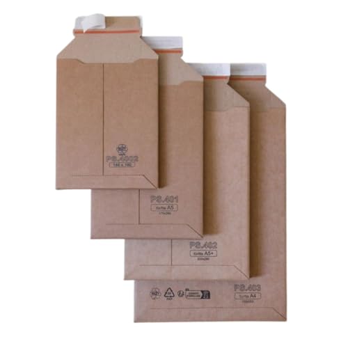 800 Karton Umschläge DIN A3 Größe 330x490 mm – stabile Papp-Versandtaschen aus Wellpappe mit variabler Füllhöhe bis 50 mm – selbstklebend mit Aufreißstreifen – robuste Versandverpackungen 800 Karton Umschläge DIN A3 Größe 330x490 mm – stabile Papp-Versandtaschen aus Wellpappe mit variabler Füllhöhe bis 50 mm – selbstklebend mit Aufreißstreifen – robuste Versandverpackungen von MA-Verpackungen