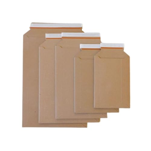 50 Stück DIN A3 Versandtaschen Karton 455x320mm – portooptimierte Versandtaschen Pappe von MA-Verpackungen, selbstklebend mit Aufreißfaden, Füllhöhe bis 50mm – stabile Karton-Versandtaschen von MA-Verpackungen