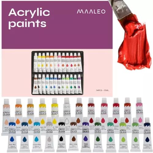 MAALEO Acrylfarben-Set 24 Tuben je 12ml Malfarben für Kinder Künstlerbedarf 20363 MAALEO Acrylfarben-Set 24 Tuben je 12ml Malfarben für Kinder Künstlerbedarf 20363 von MAALEO