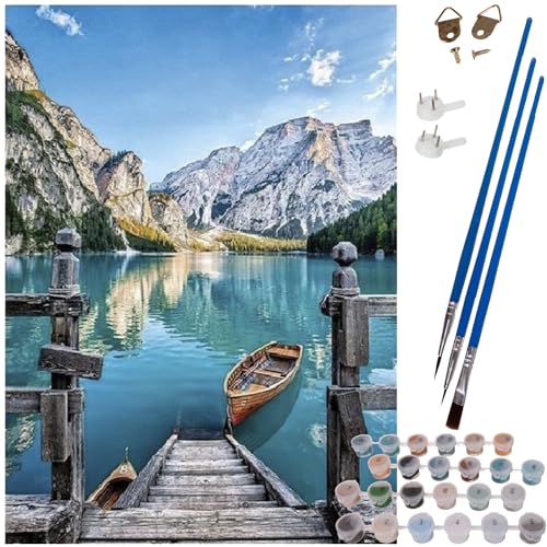 MAALEO Malen nach Zahlen DIY Leinwand 40 x 50 cm Pinsel Acrylfarbe 22785, Muster:Berge MAALEO Malen nach Zahlen DIY Leinwand 40 x 50 cm Pinsel Acrylfarbe 22785, Muster:Berge von MAALEO