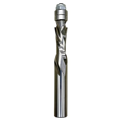 MABCO Flush Trim Kompressions-Spiralfräser-Bit, 1,27 cm Schaft, Vollhartmetall, Up/Down Cut, Muster/Vorlage Routing Bit (Kompression unbeschichtet) von MABCO
