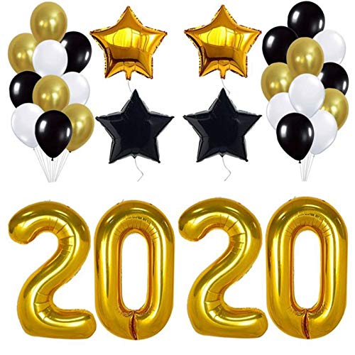 MABSSI 1 Sets 2020 Abschluss Party Set Abschluss Pull Flag Abschluss Ballon Kombination Abschluss Dekoration Gold von MABSSI