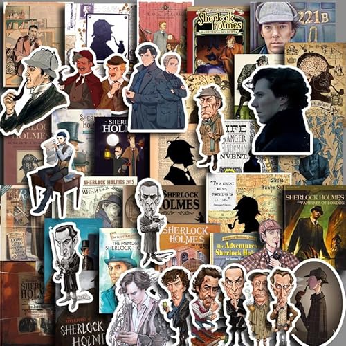 40 Teile/los Sherlocks-Aufkleber, wasserdicht, Vinyl, Anime-Aufkleber, Abziehbilder für Laptop, Wasserflasche, Gitarre, Reisegeschenk für Kinder, Teenager, Erwachsene, Mädchen, Jungen 40 Teile/los Sherlocks-Aufkleber, wasserdicht, Vinyl, Anime-Aufkleber, Abziehbilder für Laptop, Wasserflasche, Gitarre, Reisegeschenk für Kinder, Teenager, Erwachsene, Mädchen, Jungen von MACEROES