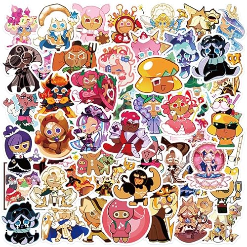50 Stück/Lot Cookies Runs Kingdoms-Aufkleber, wasserdicht, Vinyl, Anime-Aufkleber für Laptop, Wasserflasche, Gitarre, Reisegeschenk für Kinder, Teenager, Erwachsene, Mädchen, Jungen 50 Stück/Lot Cookies Runs Kingdoms-Aufkleber, wasserdicht, Vinyl, Anime-Aufkleber für Laptop, Wasserflasche, Gitarre, Reisegeschenk für Kinder, Teenager, Erwachsene, Mädchen, Jungen von MACEROES
