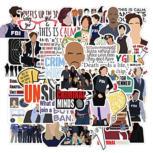 50 Stück/Lot Criminals Minds-Aufkleber, wasserdicht, Vinyl, Anime-Aufkleber, Aufkleber für Laptop, Wasserflasche, Gitarre, Reisegeschenk für Kinder, Teenager, Erwachsene, Mädchen, Jungen 50 Stück/Lot Criminals Minds-Aufkleber, wasserdicht, Vinyl, Anime-Aufkleber, Aufkleber für Laptop, Wasserflasche, Gitarre, Reisegeschenk für Kinder, Teenager, Erwachsene, Mädchen, Jungen von MACEROES