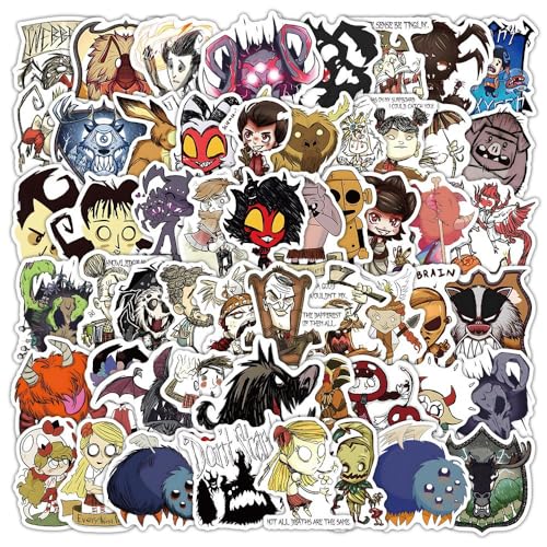 50 Stück/Lot Donts Starves Aufkleber, wasserdichte Vinyl-Anime-Aufkleber für Laptop, Wasserflasche, Gitarre, Reisegeschenk für Kinder, Teenager, Erwachsene, Mädchen, Jungen 50 Stück/Lot Donts Starves Aufkleber, wasserdichte Vinyl-Anime-Aufkleber für Laptop, Wasserflasche, Gitarre, Reisegeschenk für Kinder, Teenager, Erwachsene, Mädchen, Jungen von MACEROES