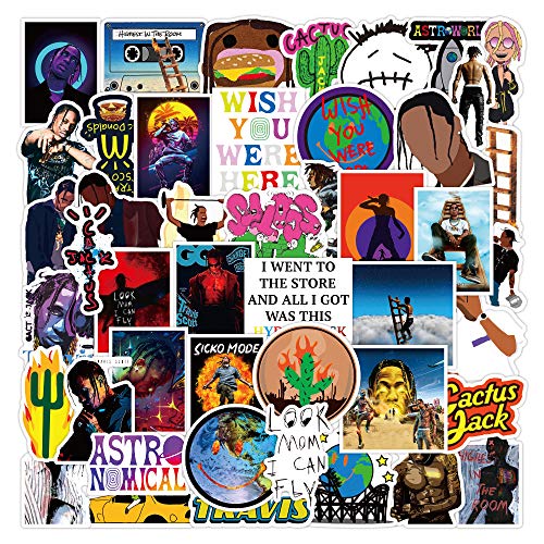 50 Stück/Lot Travis Scotts Aufkleber, wasserdichte Vinyl-Anime-Aufkleber, Abziehbilder für Laptop, Wasserflasche, Gitarre, Reisegeschenk für Kinder, Teenager, Erwachsene, Mädchen, Jungen 50 Stück/Lot Travis Scotts Aufkleber, wasserdichte Vinyl-Anime-Aufkleber, Abziehbilder für Laptop, Wasserflasche, Gitarre, Reisegeschenk für Kinder, Teenager, Erwachsene, Mädchen, Jungen von MACEROES