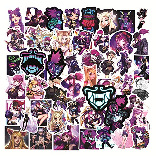 50 Teile/los Jinxs KDA Aufkleber Wasserdichte Vinyl Anime Aufkleber Aufkleber für Laptop Wasserflasche Gitarre Reise Geschenk für Kinder Teens Erwachsene Mädchen Jungen von MACEROES