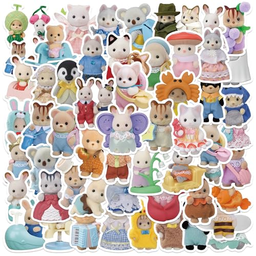 55 Stück/Packung Sylvanians Families-Aufkleber, wasserdicht, Vinyl, Anime-Aufkleber, Aufkleber für Laptop, Wasserflasche, Gitarre, Reisegeschenk für Kinder, Teenager, Erwachsene, Mädchen, Jungen 55 Stück/Packung Sylvanians Families-Aufkleber, wasserdicht, Vinyl, Anime-Aufkleber, Aufkleber für Laptop, Wasserflasche, Gitarre, Reisegeschenk für Kinder, Teenager, Erwachsene, Mädchen, Jungen von MACEROES