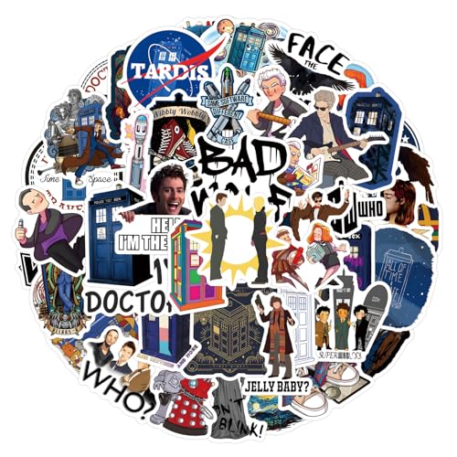 55 Teile/los Doctor Who Aufkleber, wasserdichte Vinyl-Anime-Aufkleber, Abziehbilder für Laptop, Wasserflasche, Gitarre, Reisegeschenk für Kinder, Teenager, Erwachsene, Mädchen, Jungen 55 Teile/los Doctor Who Aufkleber, wasserdichte Vinyl-Anime-Aufkleber, Abziehbilder für Laptop, Wasserflasche, Gitarre, Reisegeschenk für Kinder, Teenager, Erwachsene, Mädchen, Jungen von MACEROES