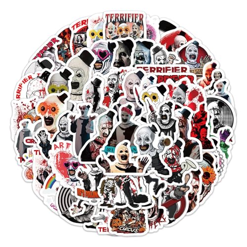 60 Teile/los Terrifiers Aufkleber Wasserdichte Vinyl Anime Aufkleber Aufkleber für Laptop Wasserflasche Gitarre Reise Geschenk für Kinder Teenager Erwachsene Mädchen Jungen von MACEROES
