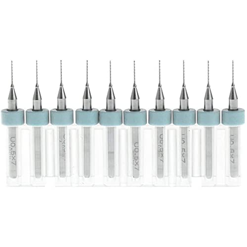10 Stück 0,6 mm Bohrer-Set Wolframstahl Spiralbohrer Hartmetall Fräsbohrer 3,175 mm Schaft von MACHSWON