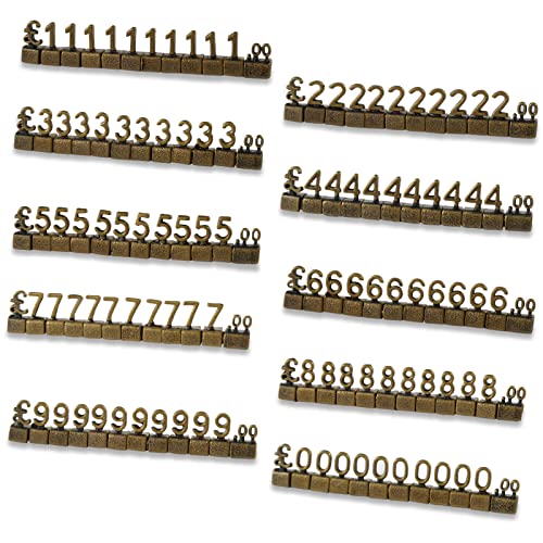 Digital-Preisschilder, 3D-Metallregale, verstellbar, GBP, Preiswürfel-Set für Shop, Präsentation, Schmuck, Uhren, Geschäft, Büro, Ausstellung, Preismarkierungsetiketten, Bronze, 10 Stück Digital-Preisschilder, 3D-Metallregale, verstellbar, GBP, Preiswürfel-Set für Shop, Präsentation, Schmuck, Uhren, Geschäft, Büro, Ausstellung, Preismarkierungsetiketten, Bronze, 10 Stück von MACHSWON