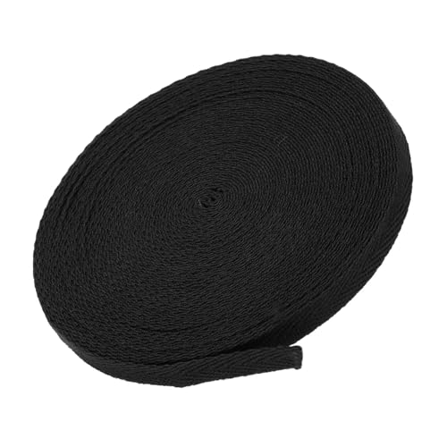 MACHSWON Baumwoll-Twill-Klebeband, 0,6 cm, 9,1 m, 100 % Baumwolle, Fischgrätenmuster, Gurtband zum Nähen, Geschenkverpacken, Schwarz MACHSWON Baumwoll-Twill-Klebeband, 0,6 cm, 9,1 m, 100 % Baumwolle, Fischgrätenmuster, Gurtband zum Nähen, Geschenkverpacken, Schwarz von MACHSWON