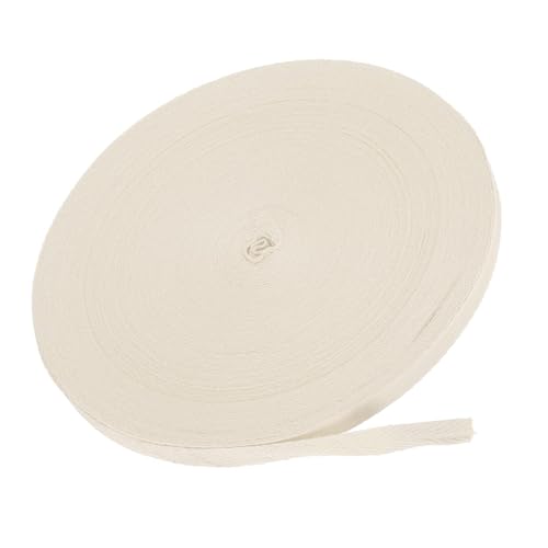 MACHSWON Baumwoll-Twill-Klebeband, 0,9 cm, 45,7 m, Baumwollband, Schrägband, Fischgrätenmuster, Gurtband zum Nähen, Geschenkverpacken, Basteln, DIY, Aprikose von MACHSWON