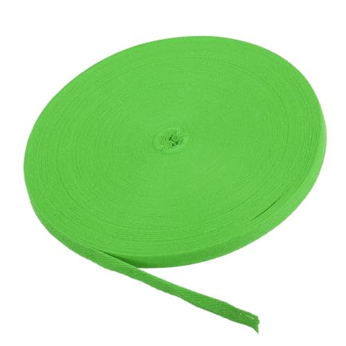 MACHSWON Baumwoll-Twill-Klebeband, 0,9 cm, 45,7 m, Baumwollband, Schrägband, Fischgrätenmuster, Gurtband zum Nähen, Geschenkverpacken, Basteln, DIY, Bambusgrün von MACHSWON