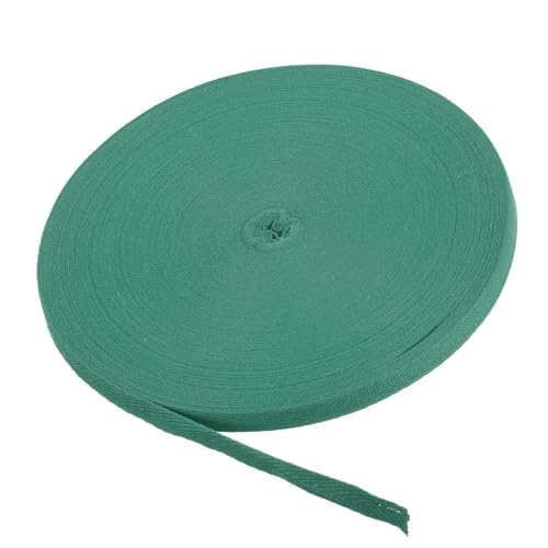 MACHSWON Baumwoll-Twill-Klebeband, 0,9 cm, 45,7 m, Baumwollband, Schrägband, Fischgrätenmuster, Gurtband zum Nähen, Geschenkverpacken, Basteln, DIY, Scallion Green von MACHSWON