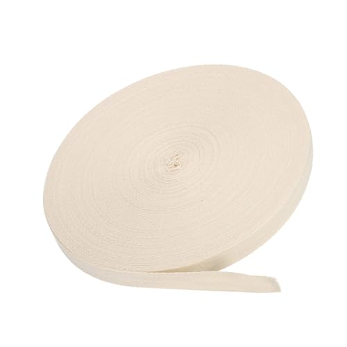 MACHSWON Baumwoll-Twill-Klebeband, 1,6 cm, 45,7 m, Baumwollband, Schrägband, Fischgrätenmuster, Gurtband zum Nähen, Geschenkverpacken, Basteln, DIY, Aprikose von MACHSWON