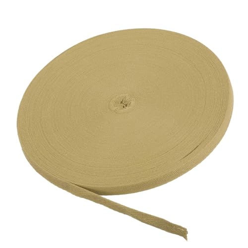 MACHSWON Baumwoll-Twill-Klebeband, 1,6 cm, 45,7 m, Baumwollband, Schrägband, Fischgrätenmuster, Gurtband zum Nähen, Geschenkverpacken, Basteln, DIY Kamel von MACHSWON