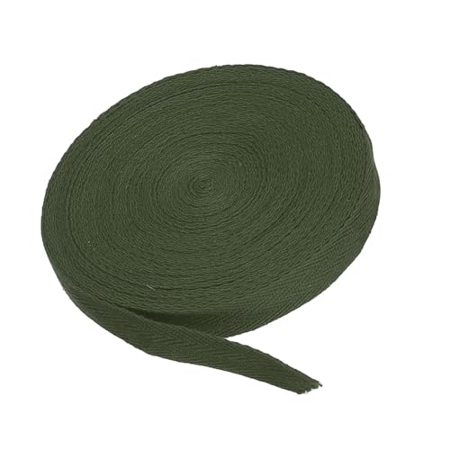 MACHSWON Baumwoll-Twill-Klebeband, 1,6 cm, 9,1 m, Baumwollband, Schrägband, Fischgrätenmuster, Gurtband zum Nähen, Geschenkverpacken, Basteln, DIY, Armeegrün MACHSWON Baumwoll-Twill-Klebeband, 1,6 cm, 9,1 m, Baumwollband, Schrägband, Fischgrätenmuster, Gurtband zum Nähen, Geschenkverpacken, Basteln, DIY, Armeegrün von MACHSWON