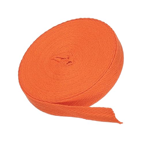 MACHSWON Baumwoll-Twill-Klebeband, 1,6 cm, 9,1 m, Baumwollband, Schrägband, Fischgrätenmuster, Gurtband zum Nähen, Geschenkverpacken, Basteln, DIY, Orange MACHSWON Baumwoll-Twill-Klebeband, 1,6 cm, 9,1 m, Baumwollband, Schrägband, Fischgrätenmuster, Gurtband zum Nähen, Geschenkverpacken, Basteln, DIY, Orange von MACHSWON