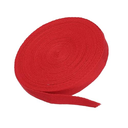 MACHSWON Baumwoll-Twill-Klebeband, 1,6 cm, 9,1 m, Baumwollband, Schrägband, Fischgrätenmuster, Gurtband zum Nähen, Geschenkverpacken, Basteln, DIY, Rot MACHSWON Baumwoll-Twill-Klebeband, 1,6 cm, 9,1 m, Baumwollband, Schrägband, Fischgrätenmuster, Gurtband zum Nähen, Geschenkverpacken, Basteln, DIY, Rot von MACHSWON