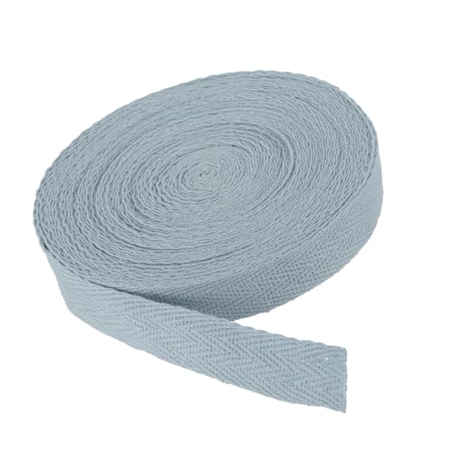 MACHSWON Baumwoll-Twill-Klebeband, 1,6 cm, 9,1 m, Baumwollband, Schrägband, Fischgrätenmuster, Gurtband zum Nähen, Geschenkverpacken, DIY, Eisengrau MACHSWON Baumwoll-Twill-Klebeband, 1,6 cm, 9,1 m, Baumwollband, Schrägband, Fischgrätenmuster, Gurtband zum Nähen, Geschenkverpacken, DIY, Eisengrau von MACHSWON