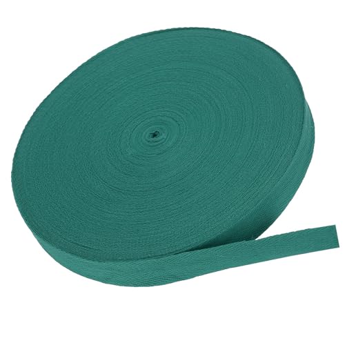 MACHSWON Baumwoll-Twill-Klebeband, 1,9 cm, 45,7 m, Baumwollband, Schrägband, Fischgrätenmuster, Gurtband zum Nähen, Geschenkverpacken, Basteln, DIY, Scallion Green von MACHSWON
