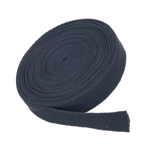 MACHSWON Baumwoll-Twill-Klebeband, 1,9 cm, 9,1 m, Baumwollband, Schrägband, Fischgrätenmuster, Gurtband zum Nähen, Geschenkverpacken, Basteln, DIY, Dunkelblau MACHSWON Baumwoll-Twill-Klebeband, 1,9 cm, 9,1 m, Baumwollband, Schrägband, Fischgrätenmuster, Gurtband zum Nähen, Geschenkverpacken, Basteln, DIY, Dunkelblau von MACHSWON