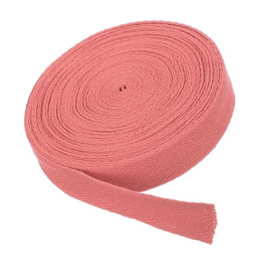 MACHSWON Baumwoll-Twill-Klebeband, 1,9 cm, 9,1 m, Baumwollband, Schrägband, Fischgrätenmuster, Gurtband zum Nähen, Geschenkverpacken, Basteln, DIY, Dunkelrosa MACHSWON Baumwoll-Twill-Klebeband, 1,9 cm, 9,1 m, Baumwollband, Schrägband, Fischgrätenmuster, Gurtband zum Nähen, Geschenkverpacken, Basteln, DIY, Dunkelrosa von MACHSWON