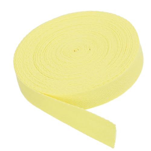 MACHSWON Baumwoll-Twill-Klebeband, 1,9 cm, 9,1 m, Baumwollband, Schrägband, Fischgrätenmuster, Gurtband zum Nähen, Geschenkverpacken, Basteln, DIY, Hellgelb MACHSWON Baumwoll-Twill-Klebeband, 1,9 cm, 9,1 m, Baumwollband, Schrägband, Fischgrätenmuster, Gurtband zum Nähen, Geschenkverpacken, Basteln, DIY, Hellgelb von MACHSWON