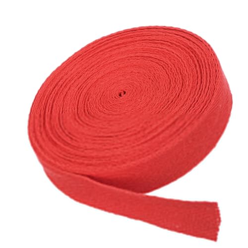 MACHSWON Baumwoll-Twill-Klebeband, 1,9 cm, 9,1 m, Baumwollband, Schrägband, Fischgrätenmuster, Gurtband zum Nähen, Geschenkverpacken, Basteln, DIY, Hellrot MACHSWON Baumwoll-Twill-Klebeband, 1,9 cm, 9,1 m, Baumwollband, Schrägband, Fischgrätenmuster, Gurtband zum Nähen, Geschenkverpacken, Basteln, DIY, Hellrot von MACHSWON