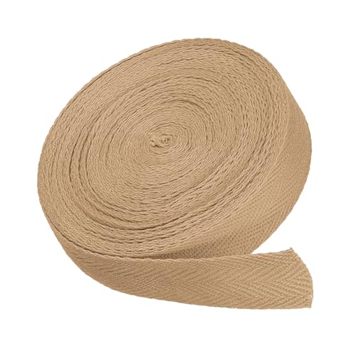 MACHSWON Baumwoll-Twill-Klebeband, 1,9 cm, 9,1 m, Baumwollband, Schrägband, Fischgrätenmuster, Gurtband zum Nähen, Geschenkverpacken, Basteln, DIY, Khaki MACHSWON Baumwoll-Twill-Klebeband, 1,9 cm, 9,1 m, Baumwollband, Schrägband, Fischgrätenmuster, Gurtband zum Nähen, Geschenkverpacken, Basteln, DIY, Khaki von MACHSWON