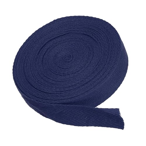 MACHSWON Baumwoll-Twill-Klebeband, 1,9 cm, 9,1 m, Baumwollband, Schrägband, Fischgrätenmuster, Gurtband zum Nähen, Geschenkverpacken, Basteln, DIY, Marineblau MACHSWON Baumwoll-Twill-Klebeband, 1,9 cm, 9,1 m, Baumwollband, Schrägband, Fischgrätenmuster, Gurtband zum Nähen, Geschenkverpacken, Basteln, DIY, Marineblau von MACHSWON