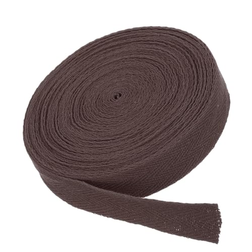 MACHSWON Baumwoll-Twill-Klebeband, 1,9 cm, 9,1 m, Baumwollband, Schrägband, Fischgrätenmuster, Gurtband zum Nähen, Geschenkverpacken, Basteln, DIY, Rotbraun MACHSWON Baumwoll-Twill-Klebeband, 1,9 cm, 9,1 m, Baumwollband, Schrägband, Fischgrätenmuster, Gurtband zum Nähen, Geschenkverpacken, Basteln, DIY, Rotbraun von MACHSWON