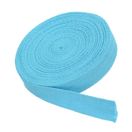 MACHSWON Baumwoll-Twill-Klebeband, 1,9 cm, 9,1 m, Baumwollband, Schrägband, Fischgrätenmuster, Gurtband zum Nähen, Geschenkverpacken, Basteln, DIY, Seeblau MACHSWON Baumwoll-Twill-Klebeband, 1,9 cm, 9,1 m, Baumwollband, Schrägband, Fischgrätenmuster, Gurtband zum Nähen, Geschenkverpacken, Basteln, DIY, Seeblau von MACHSWON