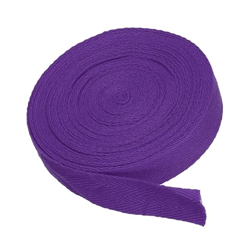 MACHSWON Baumwoll-Twill-Klebeband, 1,9 cm, 9,1 m, Baumwollband, Schrägband, Fischgrätenmuster, Gurtband zum Nähen, Geschenkverpacken, Basteln, DIY, Violett MACHSWON Baumwoll-Twill-Klebeband, 1,9 cm, 9,1 m, Baumwollband, Schrägband, Fischgrätenmuster, Gurtband zum Nähen, Geschenkverpacken, Basteln, DIY, Violett von MACHSWON