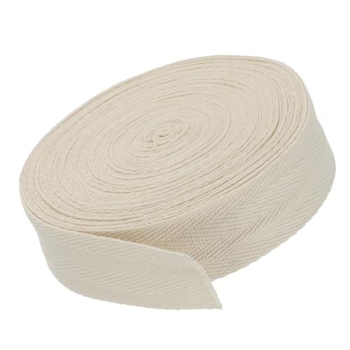 MACHSWON Baumwoll-Twill-Klebeband, 2,5 cm, 9,1 m, Baumwollband, Schrägband, Fischgrätenmuster, Gurtband zum Nähen, Geschenkverpacken, Basteln, DIY, Aprikose MACHSWON Baumwoll-Twill-Klebeband, 2,5 cm, 9,1 m, Baumwollband, Schrägband, Fischgrätenmuster, Gurtband zum Nähen, Geschenkverpacken, Basteln, DIY, Aprikose von MACHSWON