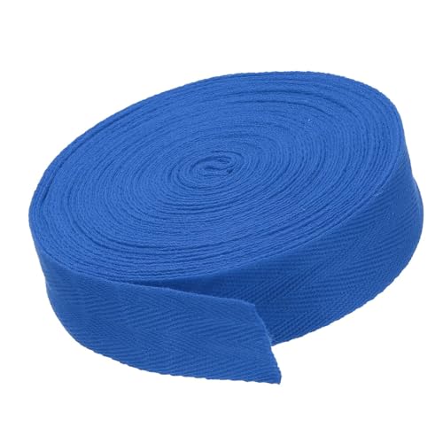 MACHSWON Baumwoll-Twill-Klebeband, 2,5 cm, 9,1 m, Baumwollband, Schrägband, Fischgrätenmuster, Gurtband zum Nähen, Geschenkverpacken, Basteln, DIY, Königsblau MACHSWON Baumwoll-Twill-Klebeband, 2,5 cm, 9,1 m, Baumwollband, Schrägband, Fischgrätenmuster, Gurtband zum Nähen, Geschenkverpacken, Basteln, DIY, Königsblau von MACHSWON