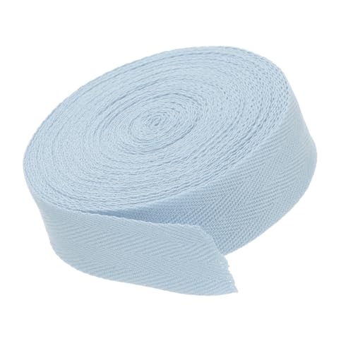 MACHSWON Baumwoll-Twill-Klebeband, 2,5 cm, 9,1 m, Baumwollband, Schrägband, Fischgrätenmuster, Gurtband zum Nähen, Geschenkverpacken, Basteln, DIY, Seeblau MACHSWON Baumwoll-Twill-Klebeband, 2,5 cm, 9,1 m, Baumwollband, Schrägband, Fischgrätenmuster, Gurtband zum Nähen, Geschenkverpacken, Basteln, DIY, Seeblau von MACHSWON